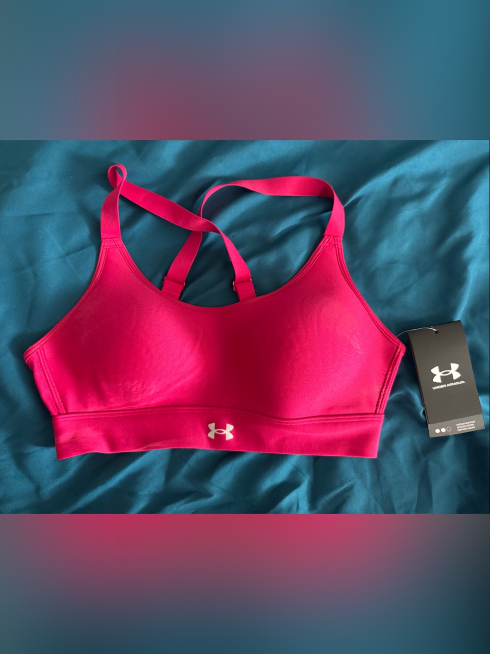 Under Armour Hot Pink Women's Sports Bra Medium support